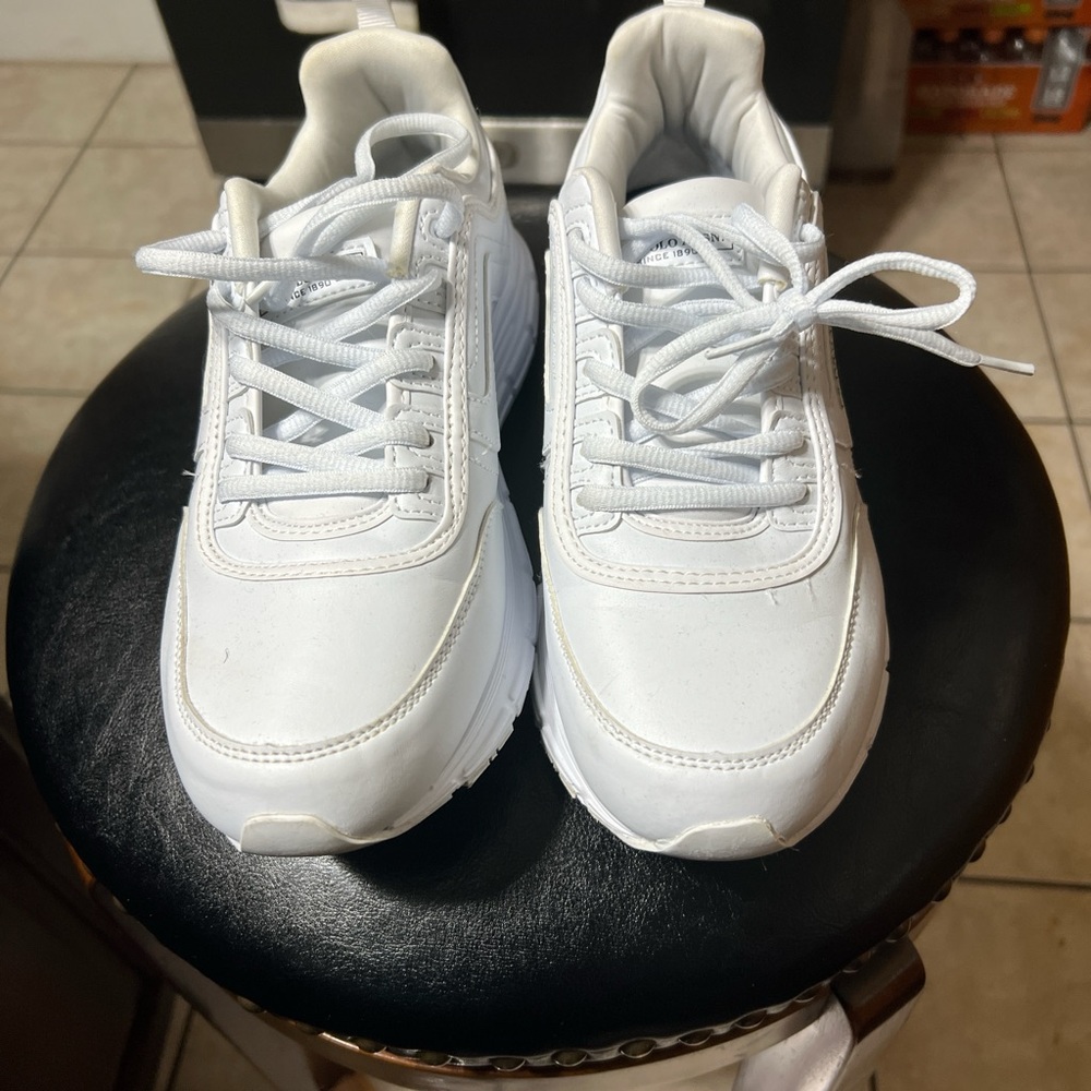 Classic White Lace-Up Sneakers